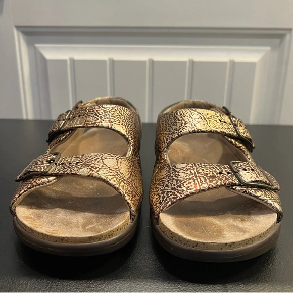 SAS Relaxed Walking Sandals Tripad Comfort Gold Snakeskin Print. Size 7 1/2. - Picture 12 of 13
